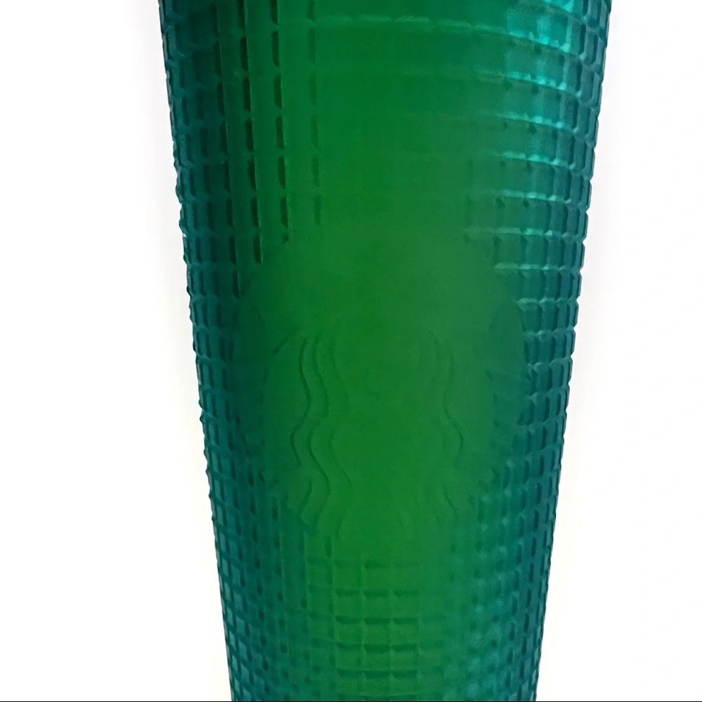 Starbucks Tumbler Studded Jelly Green Venti Travel Cold Cup Lime Green Straw